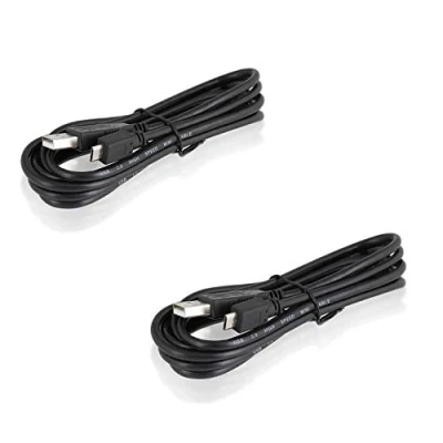 Afbeelding van Wicked Chili 2 stuks oplaadkabel voor PS4 controller, micro USB kabel compatibel met Playstation 4 (1,8 m) Charge &amp; Play, high speed 2.0 verbindingskabel Dualshock zwart