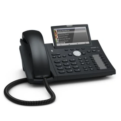 Image de Snom 300 Desk Telephone D375 Couleur Voip / SIP Téléphone Bureau ; 4.3&quot; Tilt Pouvoir À Haute Résolution D&#039;affichage, 12 Identités SIP, Le Port USB Commutateur Gigabit Bluetooth Ipv6 Hook Sensor Switch Noir (Ref: 4141)