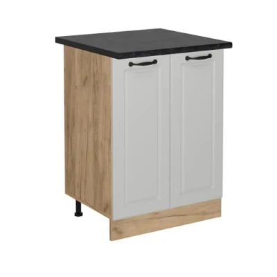 Afbeelding van Vicco Keukenonderkast R Line, Wit Landhuis/Krachtige eik goud, 60 cm , WB Antraciet