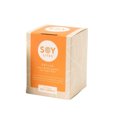 Afbeelding van Soylites Soycandle Entice Ginger, Cinnamon, Grapefruit, Sweet Orange &amp; Pepper 70ML