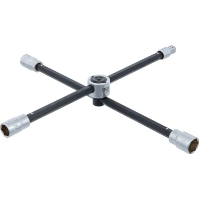 Afbeelding van BGS Wiel kruissleutel met scharnier voor personenauto’s 17 x 19 21 12,5 mm (1/2&quot;)