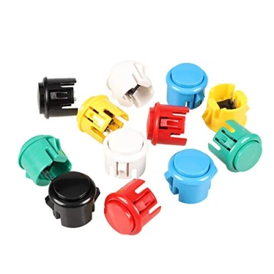 Afbeelding van EG STARTS 12x OEM 30mm Drukknop Kopie Sanwa Obsf 30 Obsc Obsn Knopen DIY Arcade Fighting Games &amp; Super Street Fighter Elke Kleur 2 stks