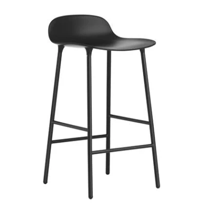 Afbeelding van Normann Copenhagen Form Barkruk Low 75 cm Staal Zwart