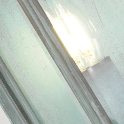 Afbeelding van Elstead Lighting LED Wand Buitenlamp Holborn 2X E14 Max 40W IP44 Dimbaar Verdigris