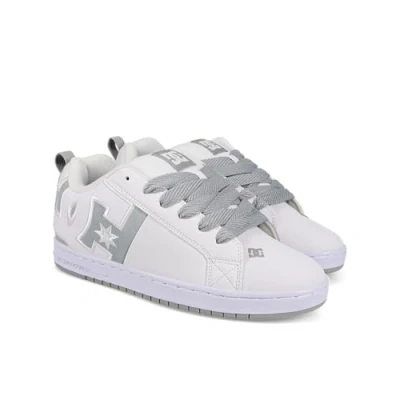 Afbeelding van DC Shoes Court Graffik Unisex Skateschoenen, Maat: 46, White/grey Leer en textiel