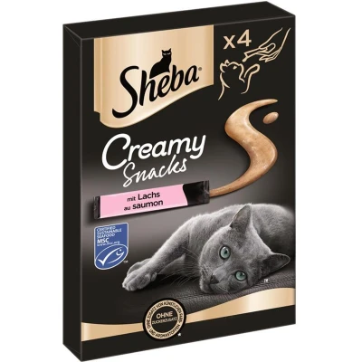 Afbeelding van Sheba Creamy Snacks Zalm 4 x 12 g