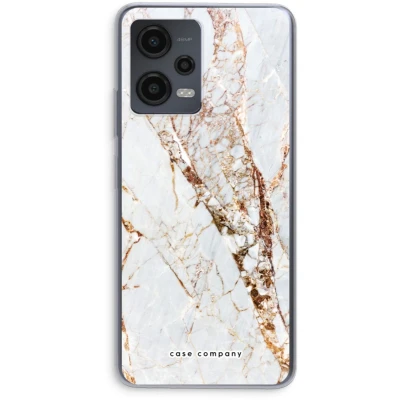 Afbeelding van Case Company® hoesje geschikt voor Xiaomi Redmi Note 12 Goud marmer Soft Cover Telefoonhoesje Bescherming aan alle Kanten en Schermrand
