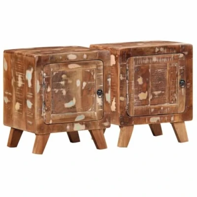 Afbeelding van vidaXL Nachtkastje 2 st 40x32x46 cm massief gerecycled hout