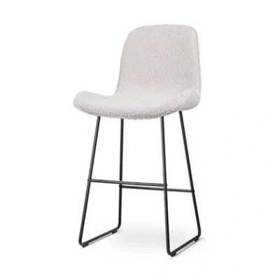 Afbeelding van Nolon Nino Fé Barkruk Bouclé Beige Zwart Onderstel 75 cm