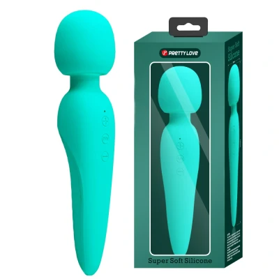 Afbeelding van Pretty Love Meredith Wand Vibrator 12 Standen Waterproof Turquoise
