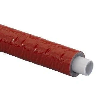 Afbeelding van 20mm x 2,25 Lengte: 100 meter Rood geïsoleerd 4mm Unipipe Alu/Pex. Artikelnr: 1091710