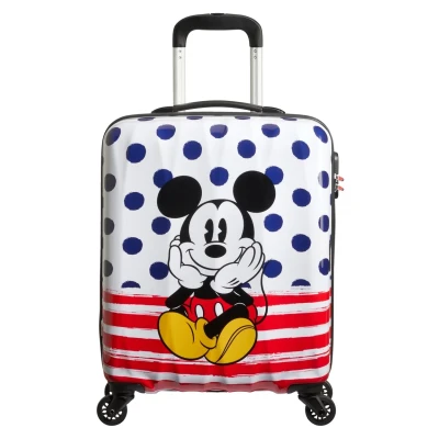 Afbeelding van American Tourister Disney Legends Alfatwist Trolley, Maat: Small, Mickey blue dots