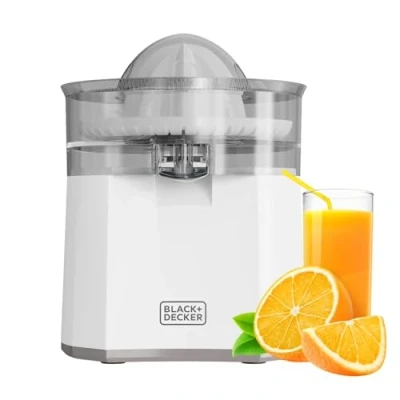 Afbeelding van Black+Decker Citruspers BXCJ40E 40W Continu uitgieten Grote ananas Roestvrijstalen druppelstop Bidirectionele rotatie BPA vrij Stofdicht Antislip onderkant
