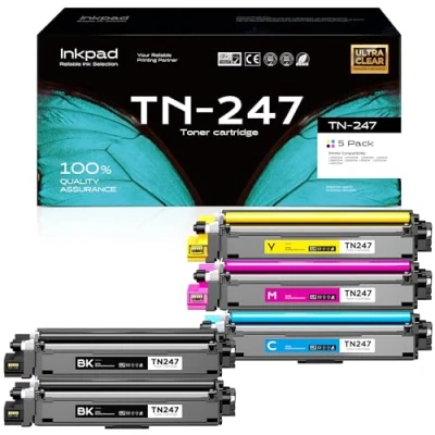Afbeelding van iNKPAD TN243 TN247 CMYK Toner compatibel voor Brother MFC L3750CDW TN243CMYK DCP L3550CDW L3510CDW L3770CDW L3710CW HL L3210CW L32300CW CDW TN 2 4770CDW BK 24. 3