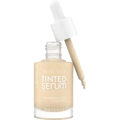 Afbeelding van Catrice Nude Drop Tinted Serum nr. 001N langdurige foundation, matterend, natuurlijk, voor de gevoelige huid, veganistisch, olievrij, parfumvrij, alcoholvrij, per stuk verpakt (30 ml)