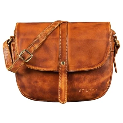 Afbeelding van STILORD &#039;Kira&#039; Lederen Handtas Dames Schoudertas Vintage Kleine Schouder Tas Uitgaan Avonden Winkelen