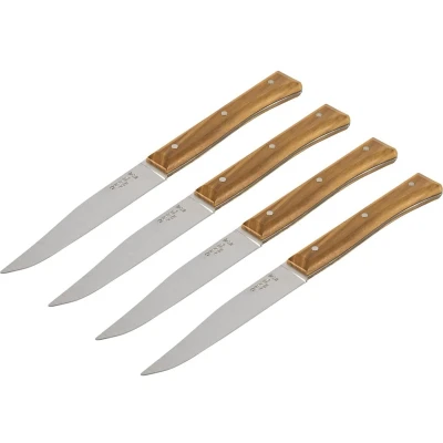 Afbeelding van Opinel Facette Tafelmessenset 11cm 4 delig Oliver Olijfhout