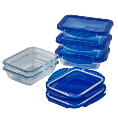 Afbeelding van Pyrex Cook &amp; Go Schaal Rechthoek met Deksel 2 Delig Transparant Borosilicaatglas