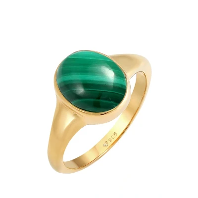 Afbeelding van Elli Statement Ring goldcoloured, Dames, Maat: 54, Gold coloured