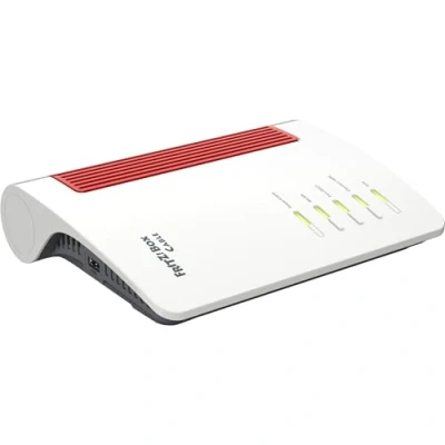 Afbeelding van AVM FRITZ!Box 6670 Kabel (DOCSIS 3.1 kabelmodem, 2 x Wi Fi 7 met 2,880 Mbit/s (5 GHz) en 720 (2,4 GHz), Zigbee integratie 1 2,5 Gigabit LAN poort)