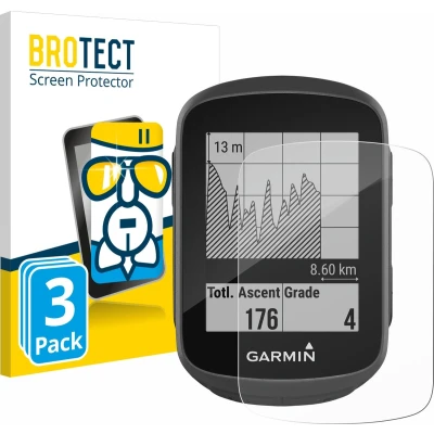 Afbeelding van BROTECT Screenprotector voor Garmin Edge 130 Folie Beschermfolie Beschermglas transparant (3 Stuks)