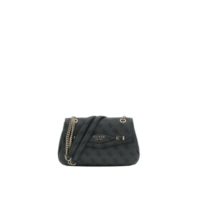 Afbeelding van GUESS Schoudertas Katya Convertible Xbody Flap Bag Coal Logo Donkergrijs