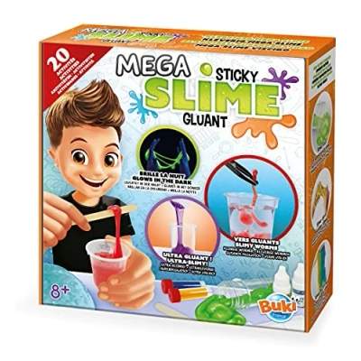 Afbeelding van Buki Mega slijm 20 experimenten in de kleur Multicolor