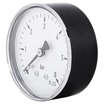Afbeelding van 0 6 bar 1/4&quot; NPT schroefdraad drukmeter voor water vloeibare brandstof lucht olie, hoge precisie manometer