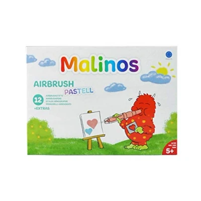 Afbeelding van MALINOS 300970 Airbrush Pastel 12 pennen en 8 sjablonen