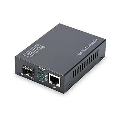 Image de DIGITUS Professional DN 82120 1 convertisseur de média à fibre optique Ethernet, Fast Gigabit Ethernet