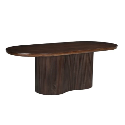 Afbeelding van Livingfurn Eetkamertafel Sevilla Brown 220cm Mangohout