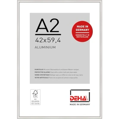 Afbeelding van DEHA Design Fotolijst Boston, 42x59,4 cm (A2), Zilver
