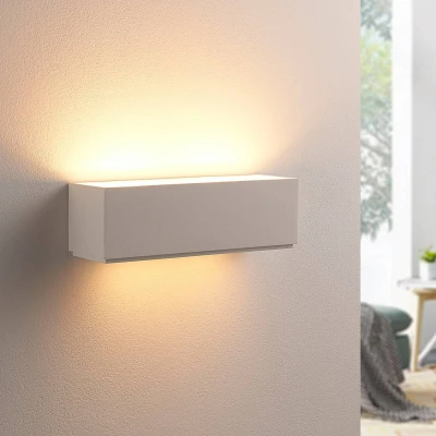 Afbeelding van Lindby wandlamp 2lichts gips H: 9 cm G9 wit