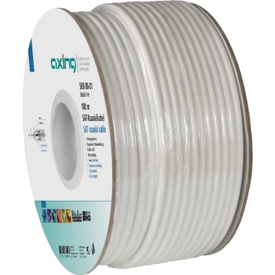 Afbeelding van Axing SKB08801 coax kabel No Nee 100 m Wit