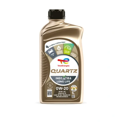 Afbeelding van Total Quartz Ineo Xtra Long Life 0W 20 1L Motorolie 3210201 AUDI: A4 B9 Avant, Q2, Saloon, VOLKSWAGEN: T Roc, Golf VIII Variant, Caddy V Van