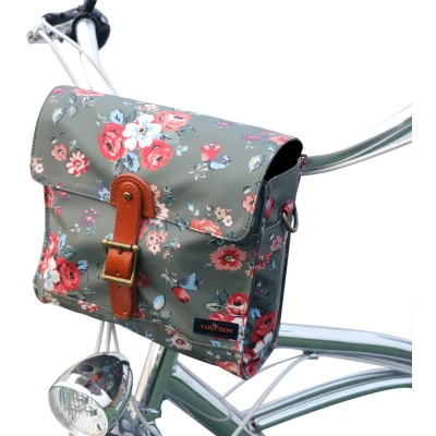 Afbeelding van Tourbn Opbergtas van canvas voor fietsstuur (bloemenpatroon)