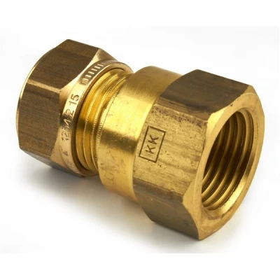Afbeelding van Kuterlite knelkoppeling 1/2&quot; binnendraad x Ø15 schroefbus. Artikelnr: 0893123