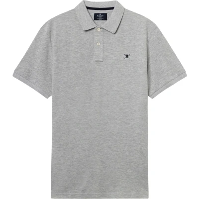 Afbeelding van Hackett London SLIM FIT LOGO Poloshirt, Heren, Maat: Small, Light grey