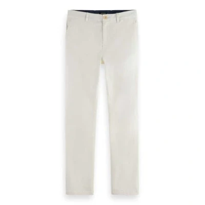 Image de Scotch &amp; Soda Core Stuart Pantalon chino en coton stretch pour homme Coupe droite ajustée, Off White 0001., 28W / 30L