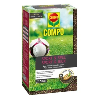 Afbeelding van COMPO Gazonzaad Sport &amp; Spel voor intensief gebruikte gazons bestand tegen veelvuldig betreden doos 1 kg (50 m²)