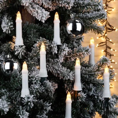 Afbeelding van HI kaarsen verlichting 30 LED 1310 cm warm wit kerstverlichting