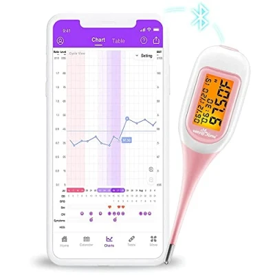 Afbeelding van Basisthermometer vruchtbaarheidsthermometer voor cycluscontrole en ijstraining met Premom app van Easy@Home