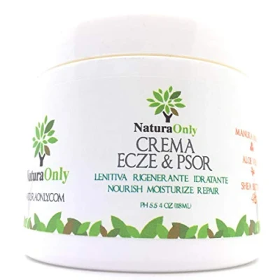 Afbeelding van crème Eczeem &amp; Psoriasis natuurlijke en intensieve met Manukahoning, Aloë Vera, Sheaboter, Kokosolie. behandeling voor droge, jeukende, rode schilferige huid