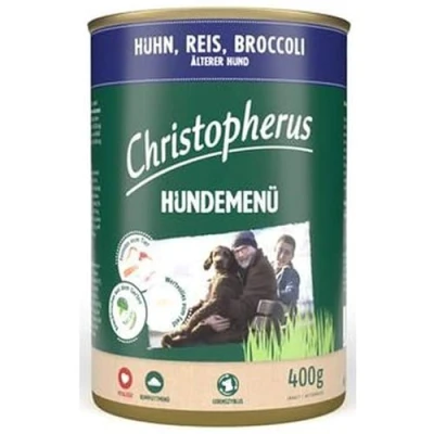 Afbeelding van Christopherus hondenmenu senior 6x400g kip, rijst, broccoli