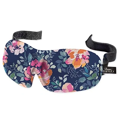 Afbeelding van Bucky Drukvrij oogmasker, nachtbloemenpatroon, Eén maat, casual