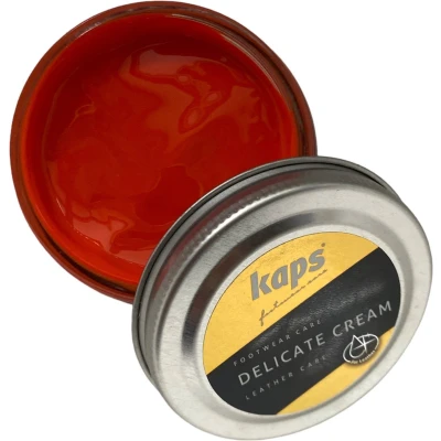 Afbeelding van Kaps Schoencreme schoensmeer verzorgt het leer en geeft glans (128) Oranje 50ml
