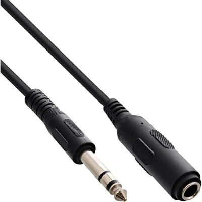 Afbeelding van InLine 99935A verlengkabel jack 6,3 mm mannelijk/vrouwelijk 5 m stereo