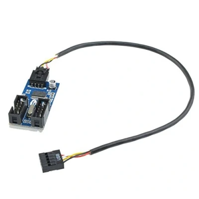 Afbeelding van Winwill 9 pins mannelijke 1 naar 2 vrouwelijke splitterkabel met USB aansluiting 9P connector adapter