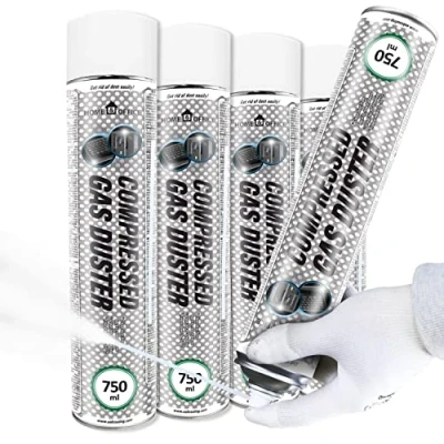 Afbeelding van AABCOOLING Home&amp;Office Compressed Gas Duster Koude Spuitbus 750 ml luchtspray, Freeze, luchtspray tot 50 C, Auto en Motorfiets 4 stuks BE