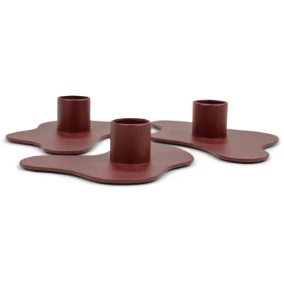 Afbeelding van MELT Kandelaar set van 3 Burgundy